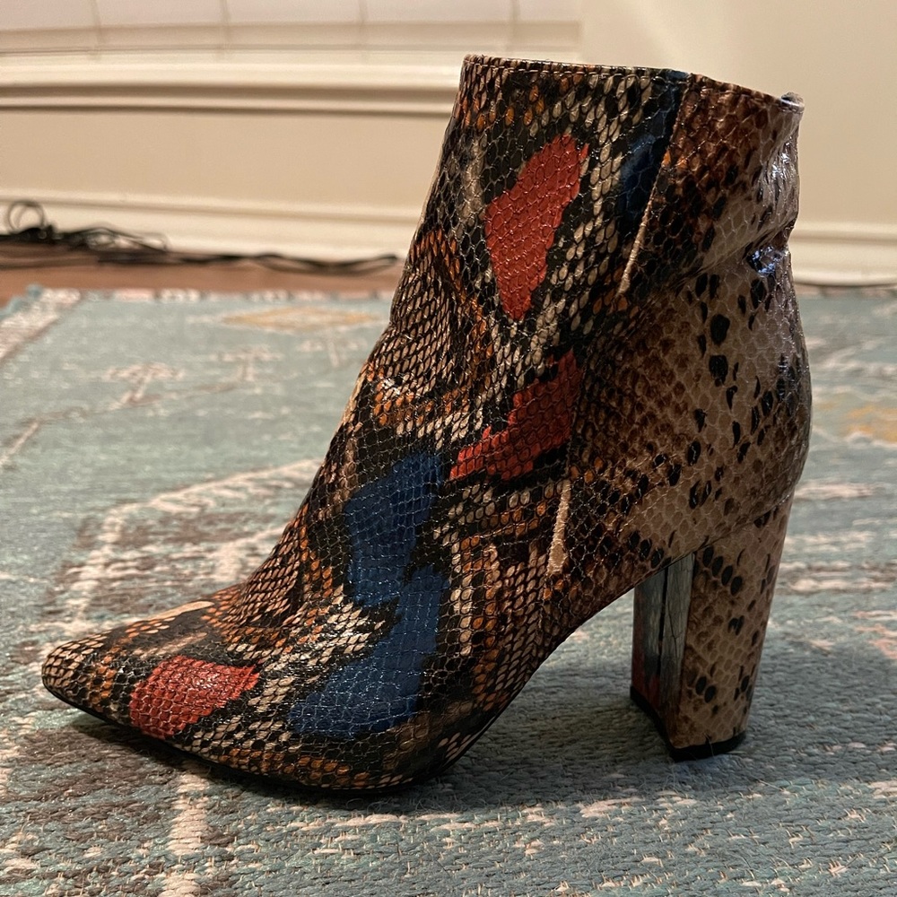 Snake skin (multi color) bootie